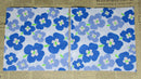 Paper Napkins (Pack of 2) Light and Dark Blue Abstract Flowers