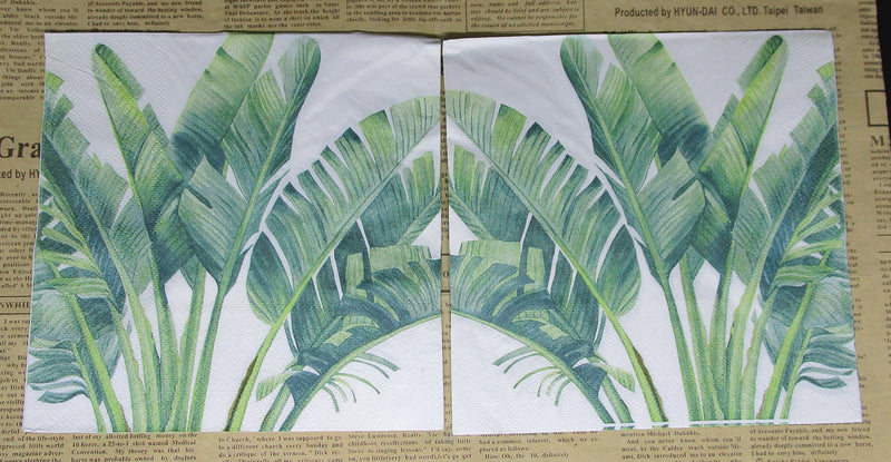 Paper Napkins (Pack of 2) Palm Tree  Leaves Large