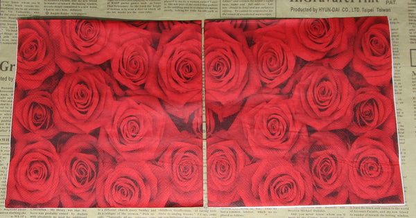 Paper Napkins (Pack of 2) Beautiful Red Roses