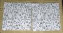 Paper Napkins (Pack of 2) Contour Scribble Faces Black and White