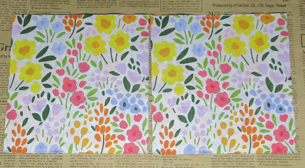 Paper Napkins (Pack of 2) Abstract Flower Garden Flowers