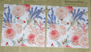 Paper Napkins (Pack of 2) Lavander Butterfly and Roses