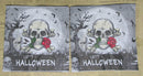 Paper Napkins (Pack of 2) Skull wiht Rose Tree and Spiderweb Bats Moon