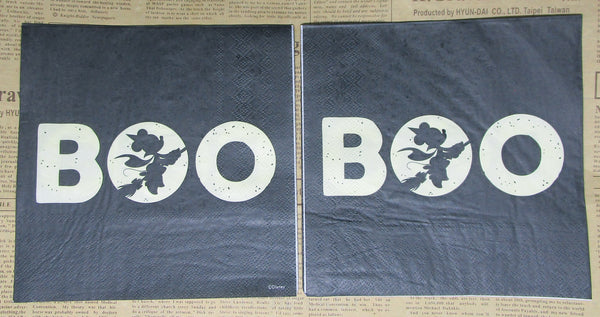 Paper Napkins (Pack of 2) Boo with Flying Mickey Mouse