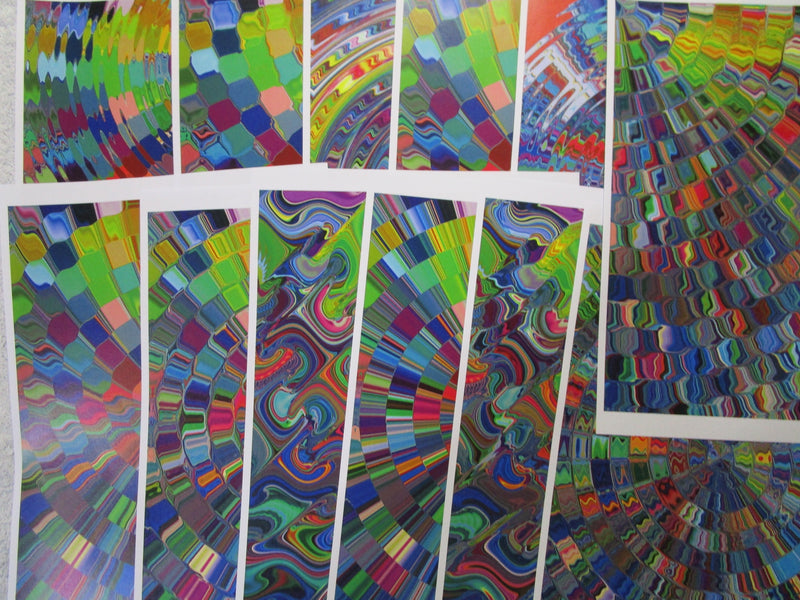 Photos By Alexis Printed Papers Pack of 14 A4 Sized Psychedelic Colour