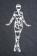 Overstock Stencil Standing Girl with Words Mini