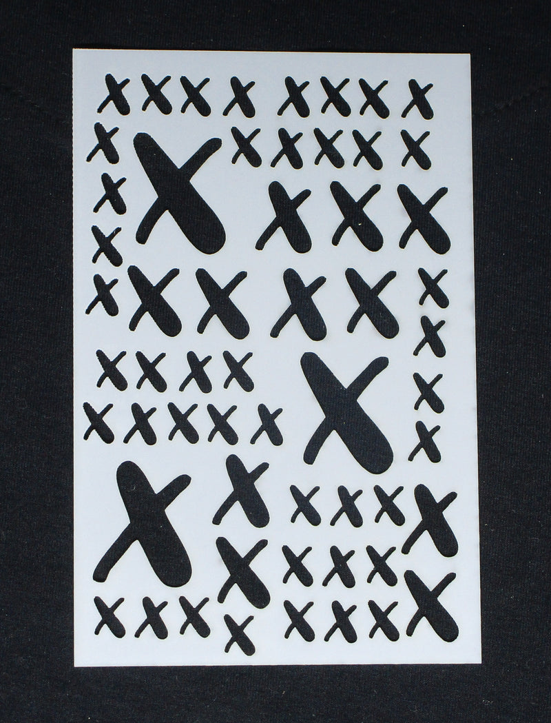 Stencil 6 x 4 Lots of X's All over the Place