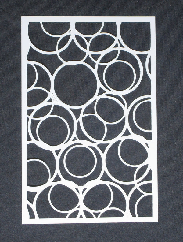 Stencil 6 x 4 Lots of Circle Rings
