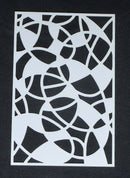 Stencil 6 x 4 Lots of Circle Rings  Shattered