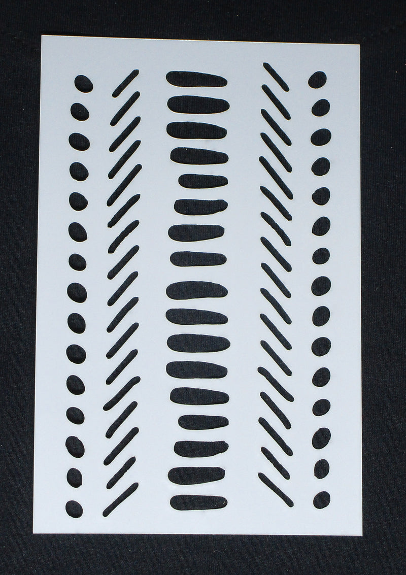 Stencil 6 x 4  Liney Borders