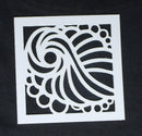 Stencil 4 x 4 Swirly Dots