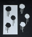 Stencil and Mask 8 x 4 Paint Splats n Drips
