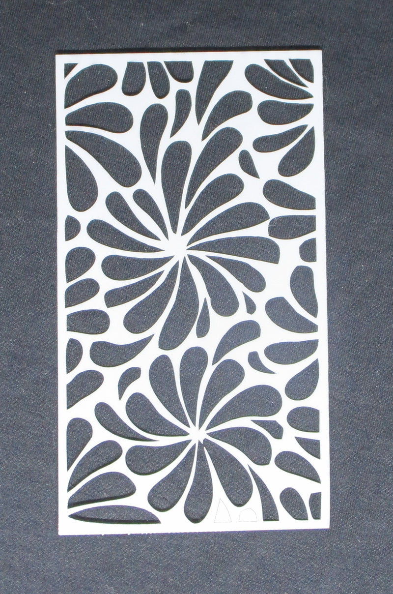 Stencil  6 x 4 Splash Flowers