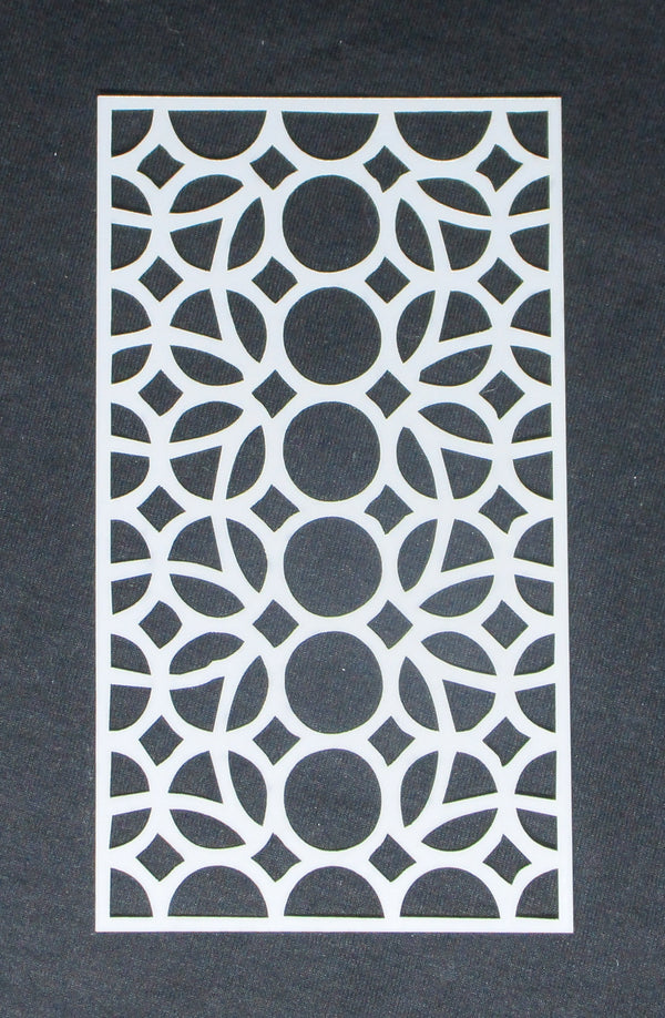 Stencil  6 x 4 intertwined Circles