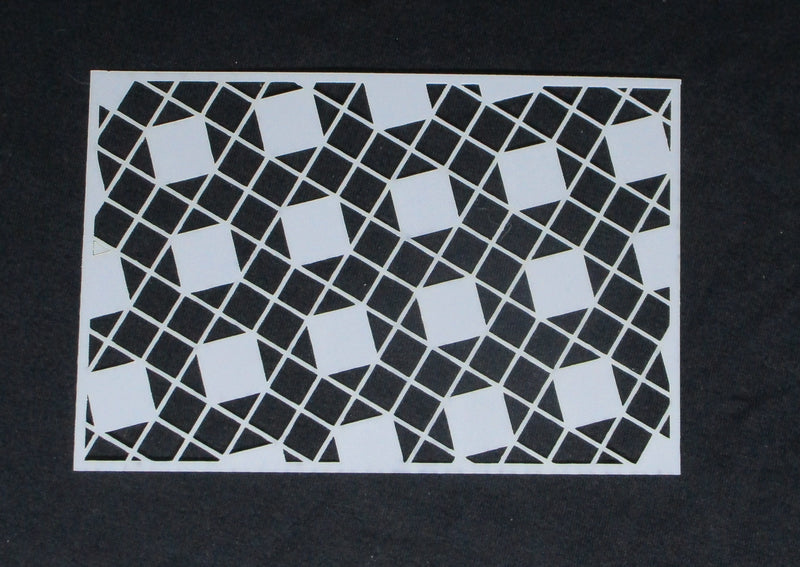 Stencil  6 x 4 Squares in Diamonds