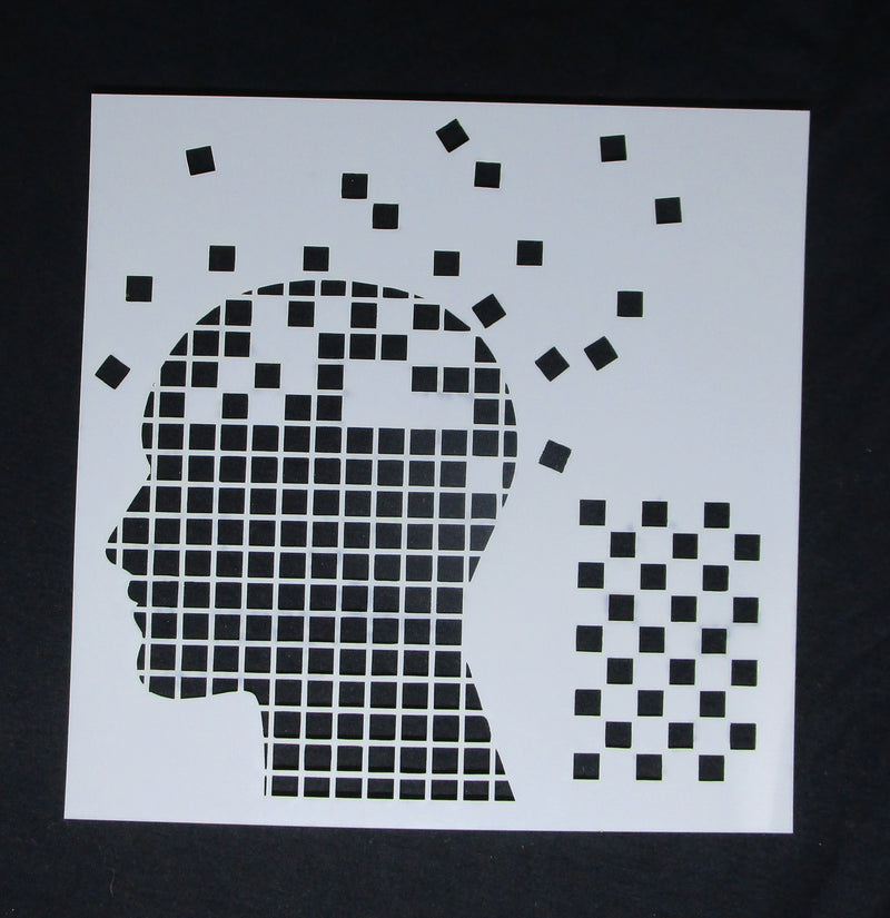 Stencil Medium Square Scattered Brain
