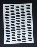 Stencil Medium 6 x 8 Lines of Dashes