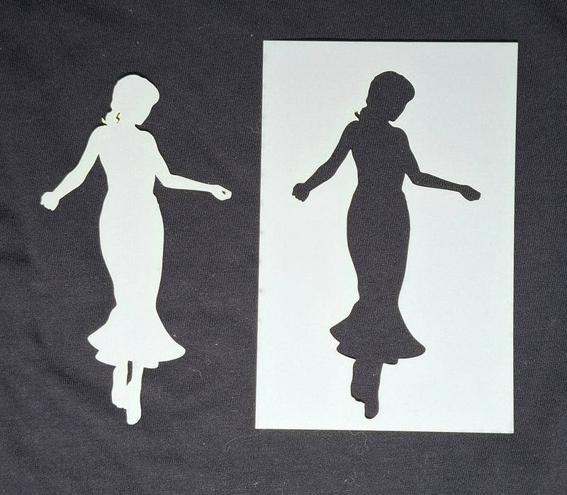 Stencil and Mask Set 6 x 4 Dancing Girl