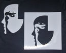 Stencil and Mask 8 x 8 Lady in Profile