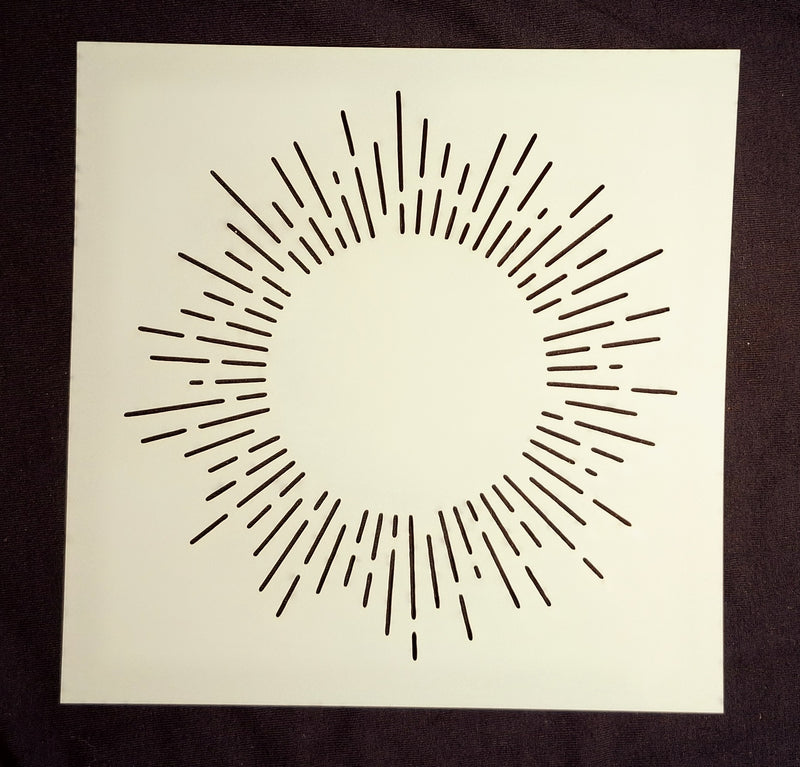 Stencil 8 x 8 Circle Star Burst