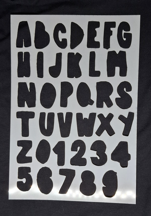 Stencil A4 Bubble Alphabet