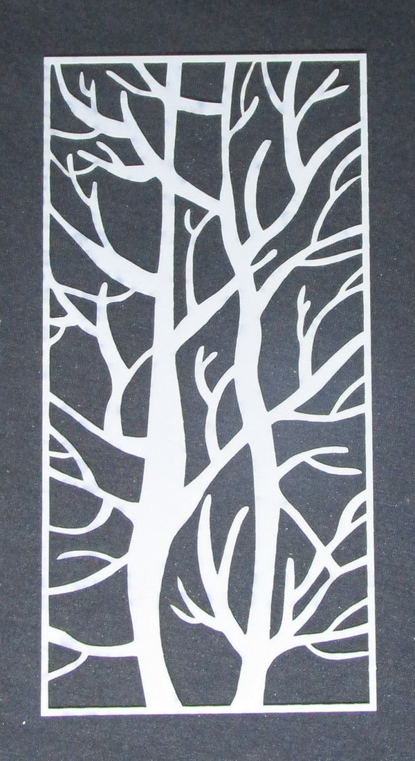 Stencil 8 x 4 inch Bare Trees