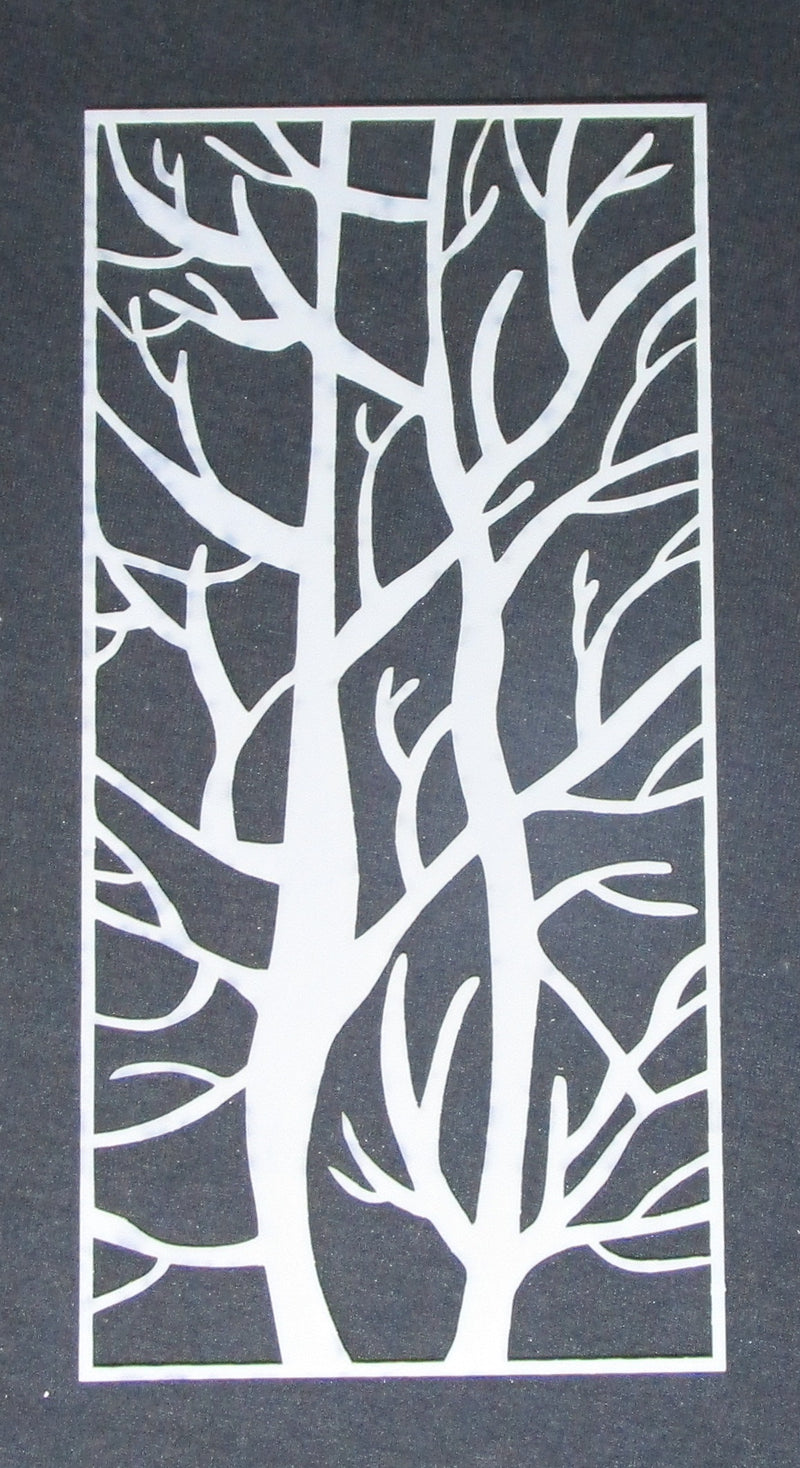 Stencil 8 x 4 inch Bare Trees