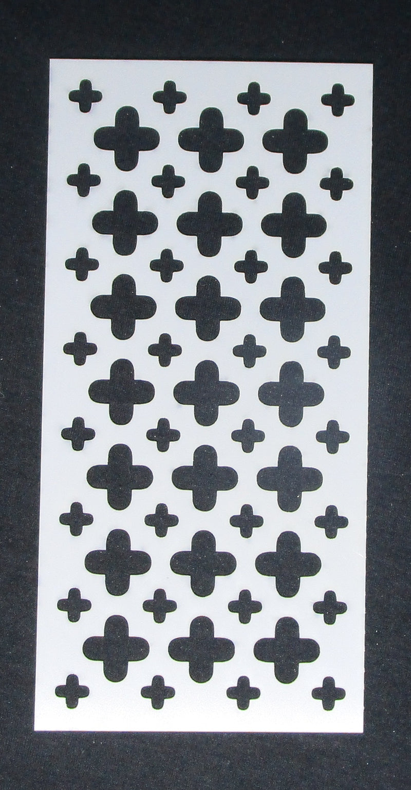 Stencil 8 x 4 Rounded Crosses