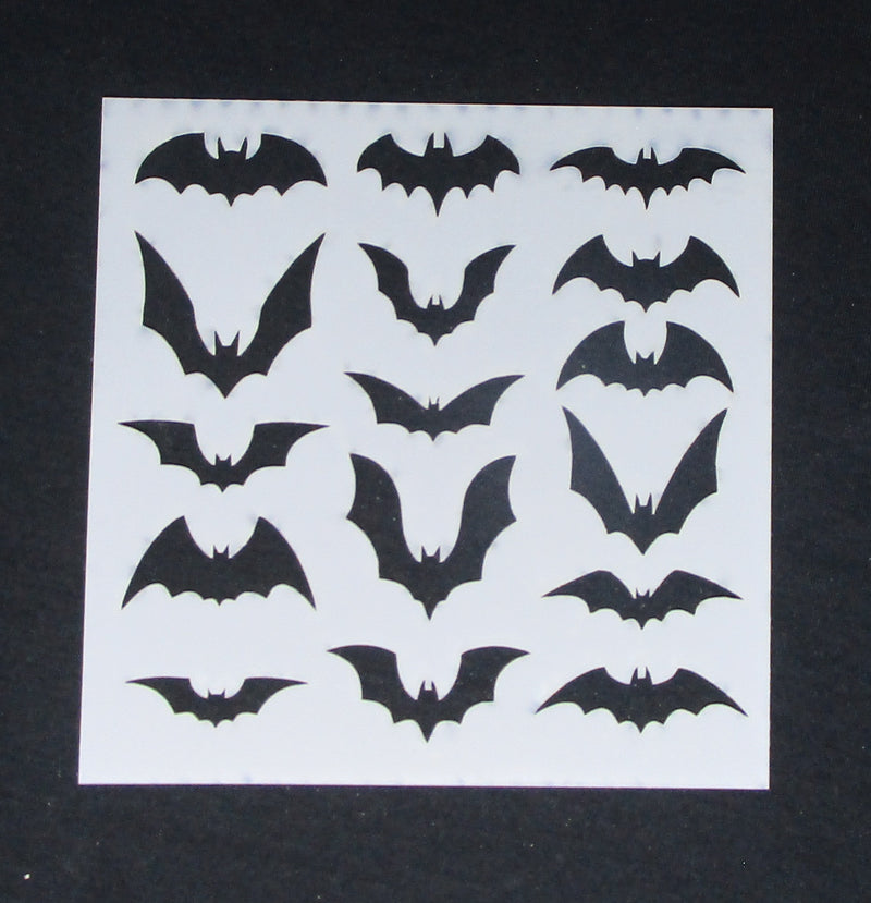 Stencil 6 x 6 Mixed Up Bats