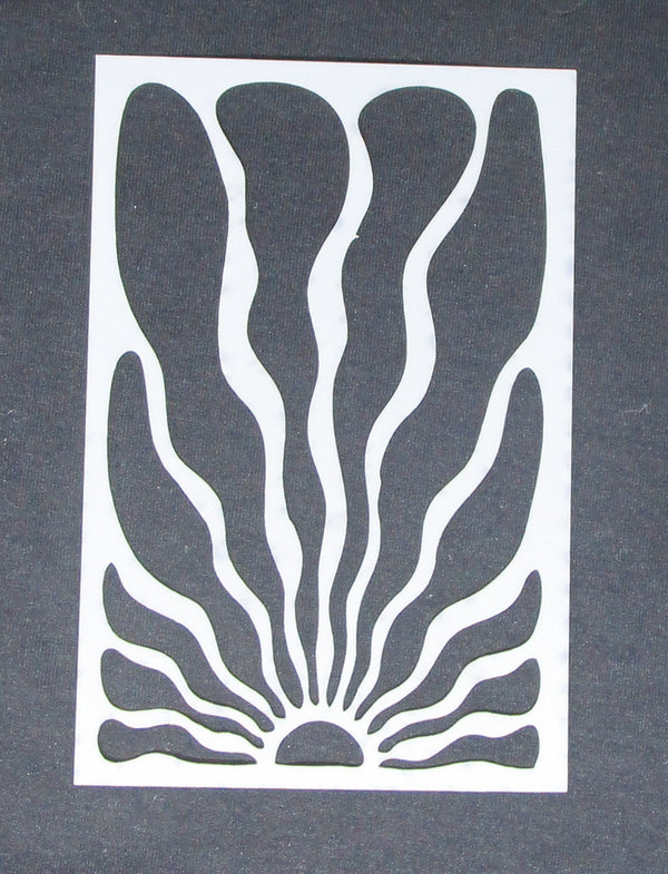 Stencil 6 x 4 Squiggle Sun at Bottum Fine