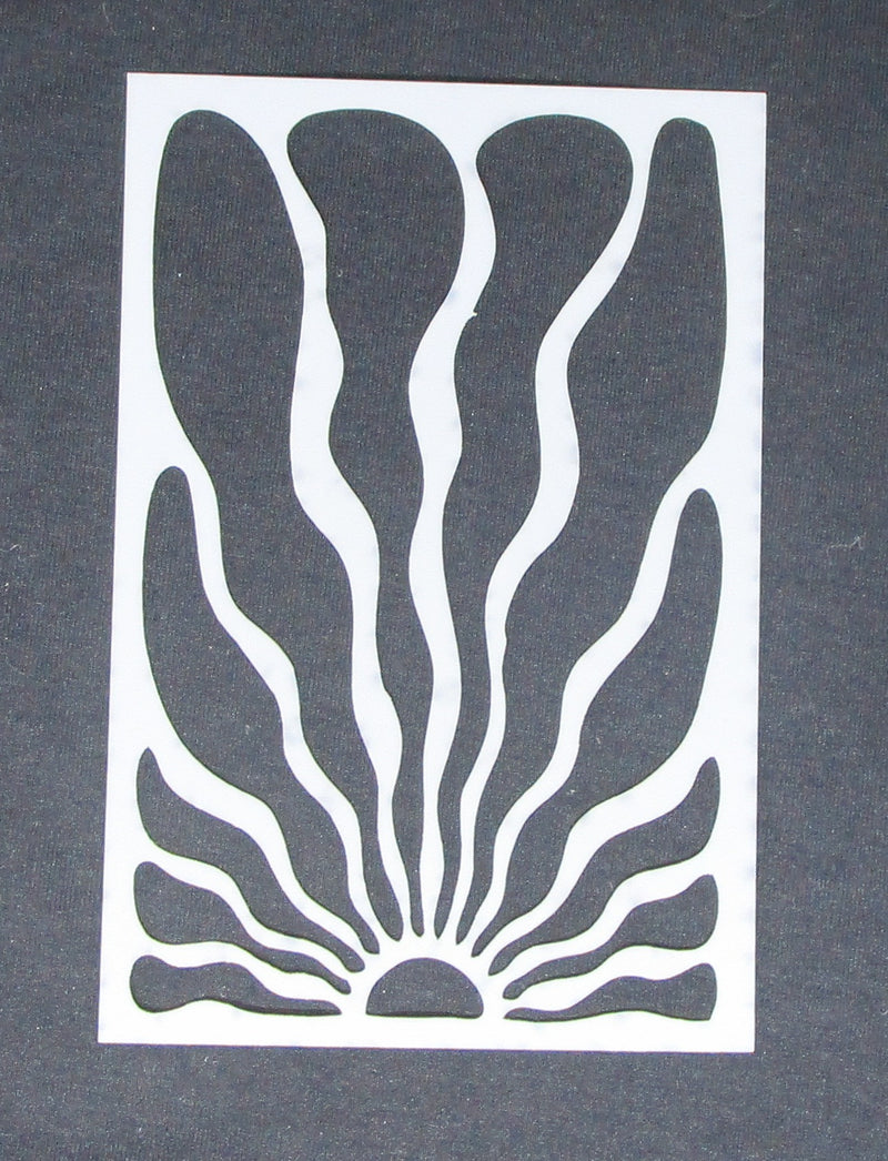 Stencil 6 x 4 Squiggle Sun at Bottum Fine