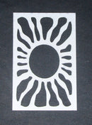 Stencil 6 x 4 Squiggle Sun at Center Large Circle
