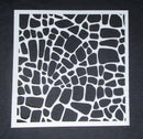 Stencil 8 x 8 Large Stone Cobble Path