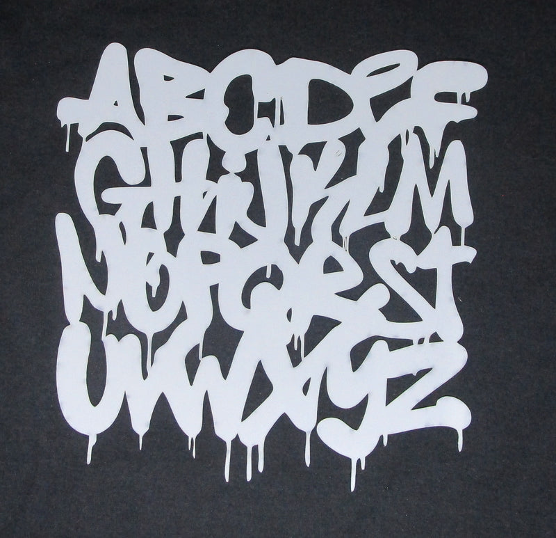Stencil 8 x 8 Graffiti alphabet Medium