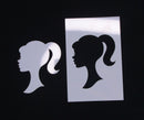 Stencil and Mask Set 6 x 4 Girl with Ponytail