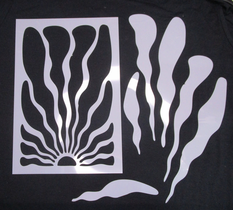 Stencil and Masks A4 Wavy Sunrise