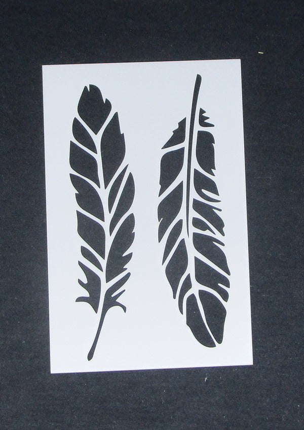 Stencil 6 x 4 Twin Feathers