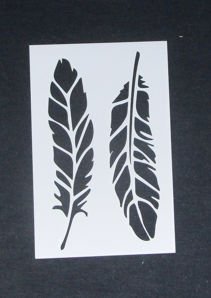Stencil 6 x 4 Twin Feathers