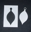 Stencil and Mask 6 x 4 Tear Drop Ornament Small