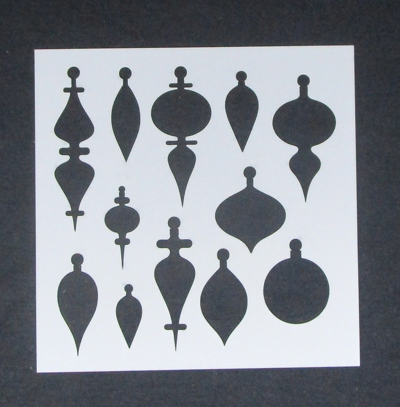 Stencil 6 x 6 Bauble Collage Background