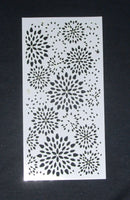 Stencil 4 x 8 Medium flowers Destressed