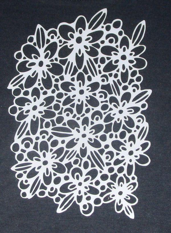 Stencil 6 x 8 Flower and Leave Clusters