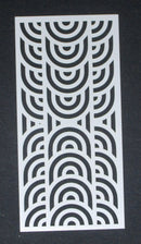 Stencil 8 x4 Repeating Scallops Rainbows