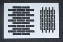 Stencil 6 x 4 Brick wall Fragments 2 Sizes