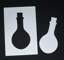 Stencil and Mask Set 6 x 4 Skinny Round Bottle