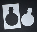 Stencil and Mask Set 6 x 4 Fat Round Bottle