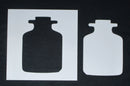 Stencil and Mask Set 6 x 6 Rectangle Fat Bottle