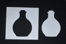 Stencil and Mask Set 6 x 6 Round Flat Bottum Bottle