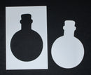 Stencil and Mask Set 5 x 7..5 Fat Round Bottle Medium