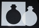 Stencil and Mask Set 8 x 8 Fat Circle Bottle